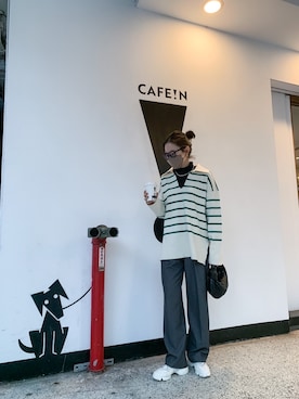 「BOTTEGA VENETA（ボッテガヴェネタ）のアイテム（バックパック/リュック）」を使った、Jasmine:)さん（レディース・158cm）の秋コーディネート