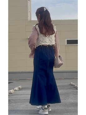 「Samansa Mos2（サマンサ モスモス）のアイテム（トップス）」を使った、hito さん（レディース・164cm）の春コーディネート