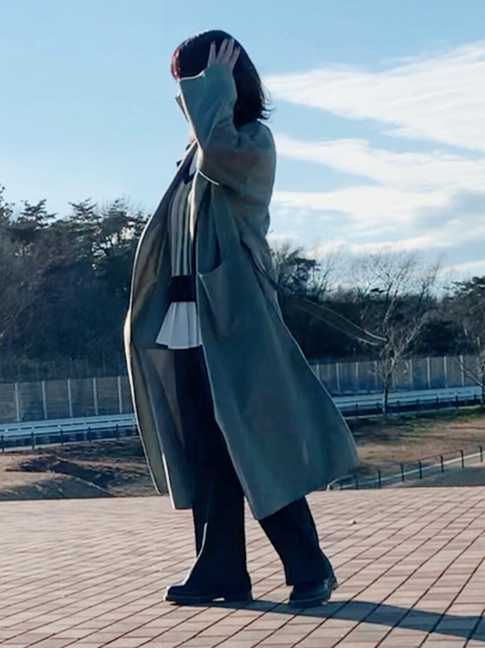 Re:EDITのチェスターコート（グリーン系）を使った人気ファッション