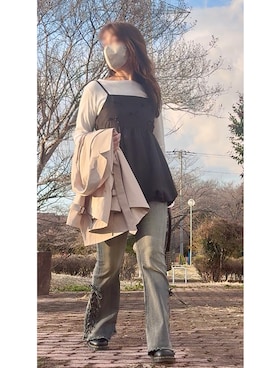 「GRL（グレイル）のアイテム（バッグ）」を使った、hito さん（レディース・164cm）の春コーディネート