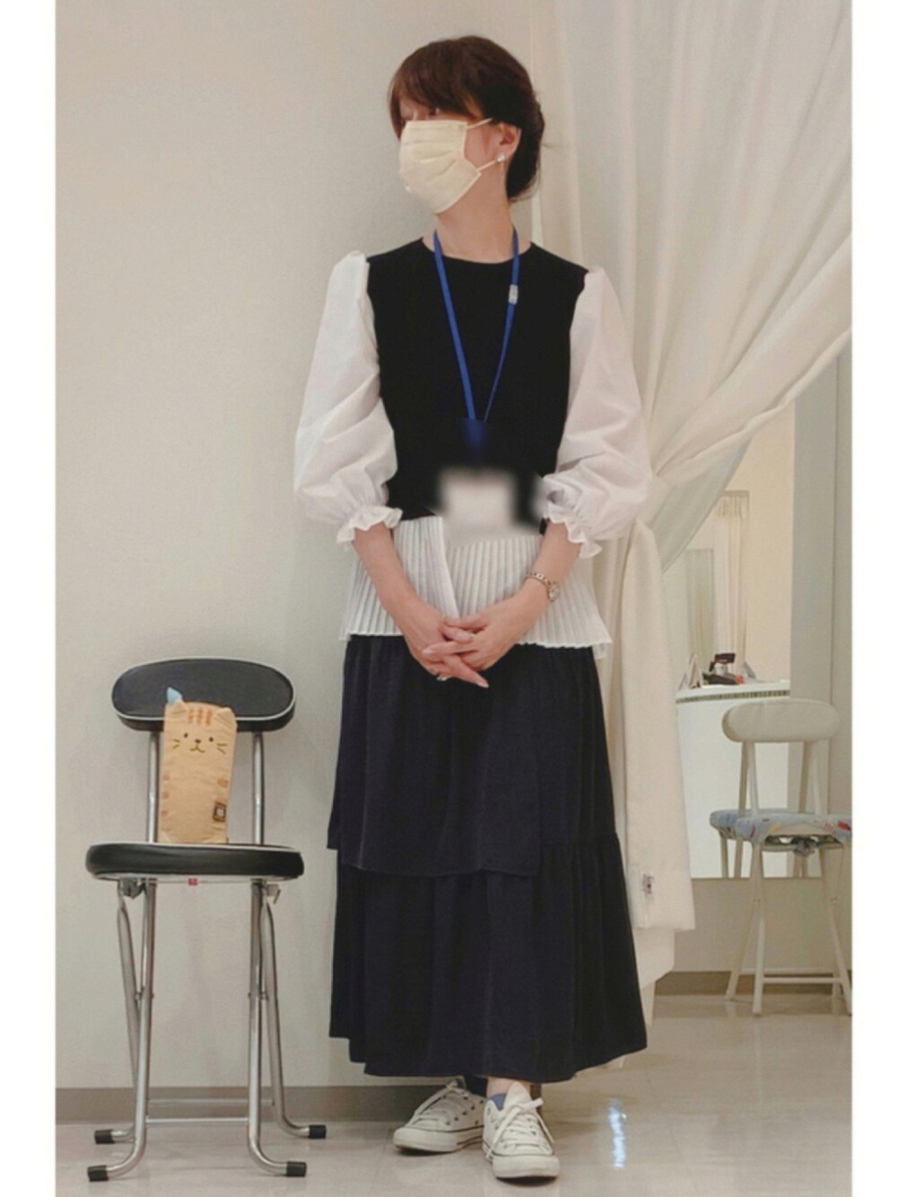 「ジュエリーツツミ、自分へのご褒美、ザラジョ、アパレル店員、大人女子、アダルトおカワたん部、我が道をゆく隊、モノトーンコーデ」｜「とらねこちゃんベットボトルケース💕😻のアイテム（その他ペットグッズ、ベージュ系）」を使った、hito さん（レディース・164cm）の夏コーディネートの1枚目の写真