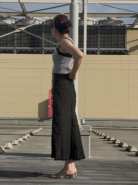 「Sugar spoon（シュガースプーン）の・SUGAR SPOON デニムマーメイドスカート（スカート）」を使った、hito さん（レディース・164cm・50代）の夏コーディネート