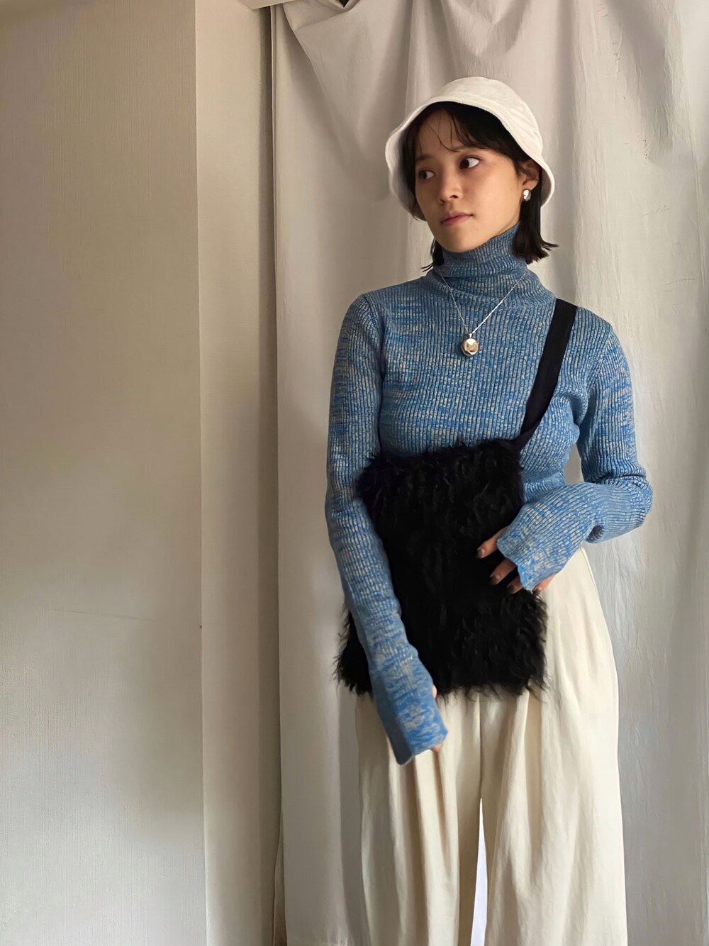 little $uzie（リトルスージー）の「Wool Cotton Rib Curve Hem