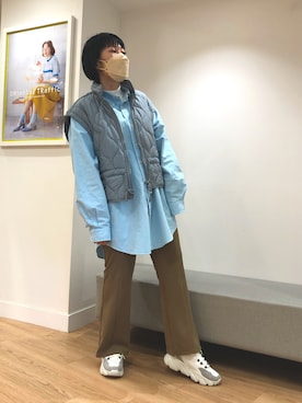 「古着ミックス」｜ORientalTRaffic 下北沢店さん（レディース・159cm）の春コーディネート