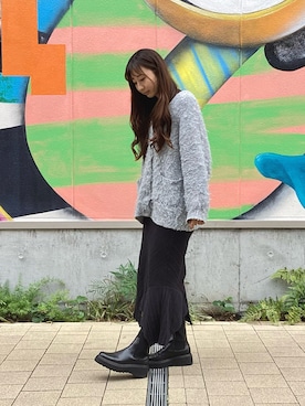 「ORiental TRaffic（オリエンタルトラフィック）のアイテム（ブーツ）」を使った、ORientalTRaffic 下北沢店さん（レディース・159cm）の冬コーディネート