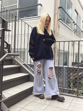 「ORiental TRaffic（オリエンタルトラフィック）のアイテム（ブーツ）」を使った、ORientalTRaffic 下北沢店さん（レディース・159cm）の冬コーディネート