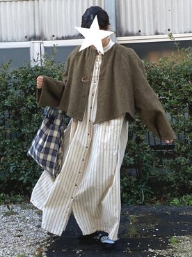 「Serendipity（セレンディピティ）のアイテム（ジャケット/アウター）」を使った、かなこさん（レディース・156cm）の秋コーディネート