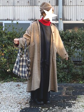 「Serendipity（セレンディピティ）のアイテム（ジャケット/アウター）」を使った、かなこさん（レディース・156cm）の冬コーディネート