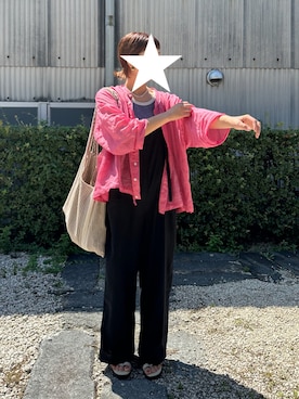「Serendipity（セレンディピティ）のアイテム（オールインワン・サロペット）」を使った、かなこさん（レディース・156cm）の夏コーディネート