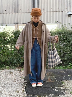 「Serendipity（セレンディピティ）のアイテム（ジャケット/アウター）」を使った、かなこさん（レディース・156cm）の冬コーディネート