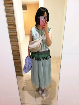 「mame」｜「アイテム（ワンピース/ドレス）」を使った、こはさん（レディース・155cm）の秋コーディネート
