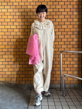 「アイテム（オールインワン・サロペット）」を使った、odenさん（レディース・162cm）の冬コーディネート