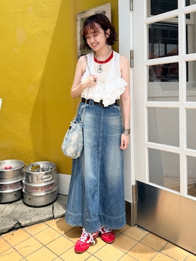 「VANS(バンズ)のアイテム」を使った、odenさん(レディース・162cm)の夏コーディネート