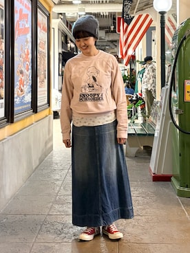 「アイテム（帽子）」を使った、odenさん（レディース・162cm）の秋コーディネート