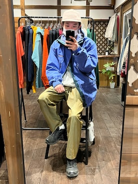 「Lee（リー）のアイテム（スウェット）」を使った、古着屋　ハコベ店主さん（メンズ・169cm）の冬コーディネート
