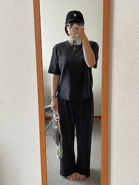 「LAKOLE（ラコレ）のアイテム（帽子）」を使った、Sakiiiさん（レディース・164cm）の夏コーディネート