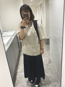 「アイテム（バックパック/リュック）」を使った、Kさん（レディース・158cm）の夏コーディネート