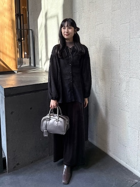 「しまむら（シマムラ）のアイテム（バッグ）」を使った、𝒌𝒂𝒆𝒅𝒆さん（レディース・160cm）の秋コーディネート