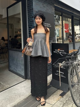 「しまむら（シマムラ）のアイテム」を使った、𝒌𝒂𝒆𝒅𝒆さん（レディース・160cm）の夏コーディネート
