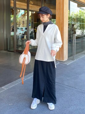 「しまむら（シマムラ）のアイテム（スウェット）」を使った、𝒌𝒂𝒆𝒅𝒆さん（レディース・160cm）の春コーディネート