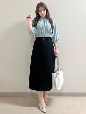 「smart pink（スマートピンク）のアイテム」を使った、maiさん（レディース・153cm）の春コーディネート