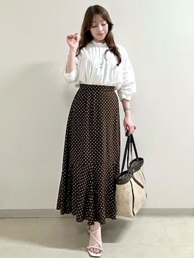 「Reflect（リフレクト）のアイテム（トップス）」を使った、maiさん（レディース・153cm）の夏コーディネート