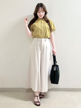 「Reflect（リフレクト）のアイテム（セットアップ）」を使った、maiさん（レディース・153cm）の夏コーディネート