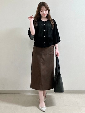 「Reflect（リフレクト）のアイテム（トップス）」を使った、maiさん（レディース・153cm）の夏コーディネート