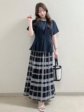 「Reflect（リフレクト）のアイテム（トップス）」を使った、maiさん（レディース・153cm）の夏コーディネート