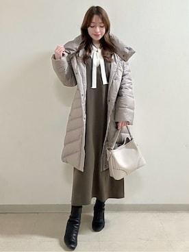 「Reflect（リフレクト）のアイテム（ダウンジャケット/コート）」を使った、maiさん（レディース・153cm）の秋コーディネート