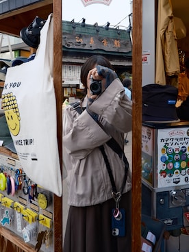 「アイテム（メッセンジャーバッグ）」を使った、nanaさん（レディース・167cm）の春コーディネート