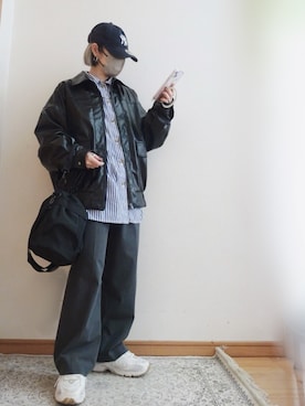「tiptop（ティップトップ）のアイテム（ブルゾン）」を使った、☆FAIRY☆さん（骨格ウェーブ・レディース・155cm）の春コーディネート