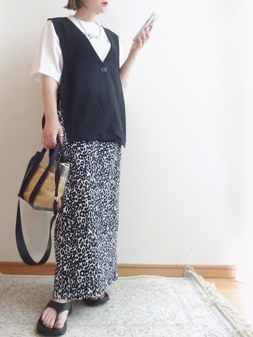 レオパードプリーツスカート（スカート）｜coca（coca）（コカ）の