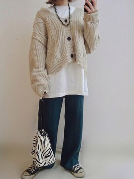 「CONVERSE（コンバース）のconverse（コンバース） ALL STAR OX（オールスターOX）（スニーカー）」を使った、☆FAIRY☆さん（レディース・155cm）の秋コーディネート