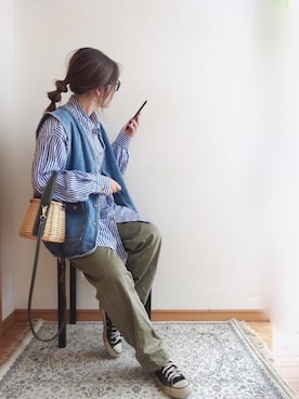 「CONVERSE（コンバース）のconverse（コンバース） ALL STAR OX（オールスターOX）（スニーカー）」を使った、☆FAIRY☆さん（レディース・155cm）の春コーディネート