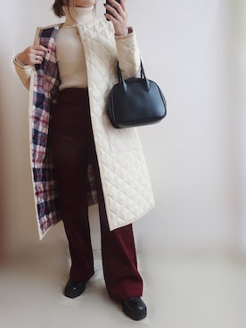 「MACKINTOSH PHILOSOPHY（ﾏｯｷﾝﾄｯｼｭ ﾌｨﾛｿﾌｨｰ）のアイテム（ノーカラーコート）」を使った、☆FAIRY☆さん（レディース・155cm）の秋コーディネート