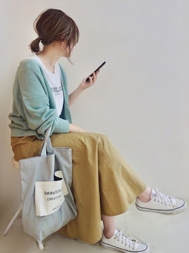 バッグを使った ミントグリーン の人気ファッションコーディネート Wear