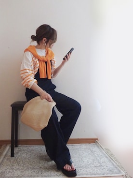 「AMERICAN HOLIC」｜「アイテム（サロペット/オーバーオール）」を使った、☆FAIRY☆さん（レディース・155cm）の春コーディネート