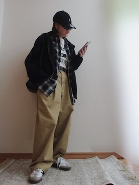 「アイテム（キャップ）」を使った、☆FAIRY☆さん（レディース・155cm）の秋コーディネート