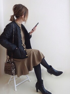「URBAN RESEARCH ROSSO」｜「アイテム（ダウンジャケット/コート）」を使った、☆FAIRY☆さん（レディース・155cm）の秋コーディネート