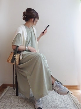 「NEW BALANCE（ニューバランス）のNew Balance ニューバランス ML574 EGG ml574egg（スニーカー）」を使った、☆FAIRY☆さん（レディース・155cm）の春コーディネート