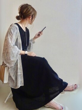 「petitcro（プティクロ）のpetitcro  ワイドバングル PCKB1901001（バングル/リストバンド）」を使った、☆FAIRY☆さん（レディース・155cm）の夏コーディネート