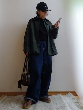 「DISCOAT（ディスコート）のアイテム（トートバッグ）」を使った、☆FAIRY☆さん（レディース・155cm）の秋コーディネート