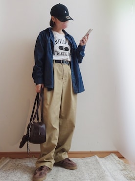 「アイテム（チノパンツ）」を使った、☆FAIRY☆さん（レディース・155cm）の秋コーディネート