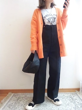「DISCOAT（ディスコート）のアイテム（サロペット/オーバーオール）」を使った、☆FAIRY☆さん（レディース・155cm）の秋コーディネート
