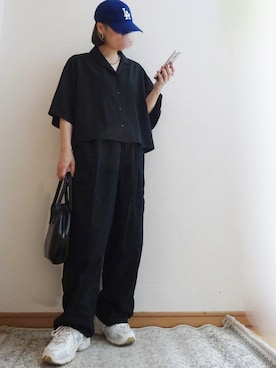 「アイテム（キャップ）」を使った、☆FAIRY☆さん（レディース・155cm）の夏コーディネート