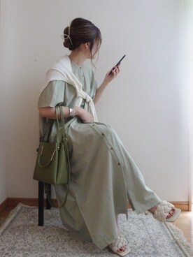 「petitcro（プティクロ）のpetitcro  ワイドバングル PCKB1901001（バングル/リストバンド）」を使った、☆FAIRY☆さん（レディース・155cm）の春コーディネート