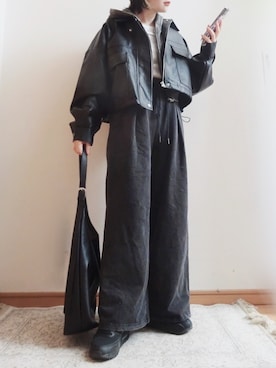 「DISCOAT（ディスコート）のアイテム（ジャケット/アウター）」を使った、☆FAIRY☆さん（レディース・155cm）の冬コーディネート