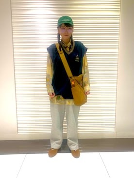 「アイテム（帽子）」を使った、natsuさん（レディース・161cm）の秋コーディネート