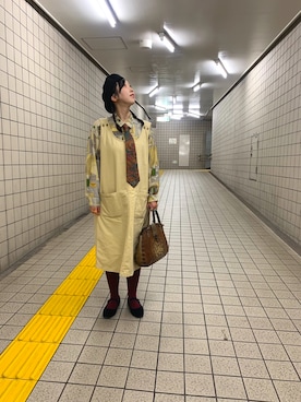 「アイテム（ジャンパースカート）」を使った、natsuさん（レディース・161cm）の秋コーディネート